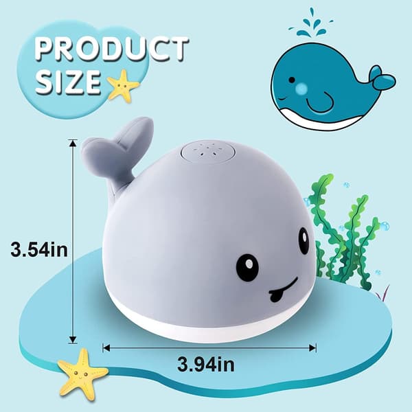 Baby badelegetøj, baby legetøj hval, lys op badelegetøj, sprinkler ba