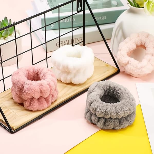 4 Par Mikrofiber Ansigtsvask Absorberende Armbånd til Kvinder og Piger