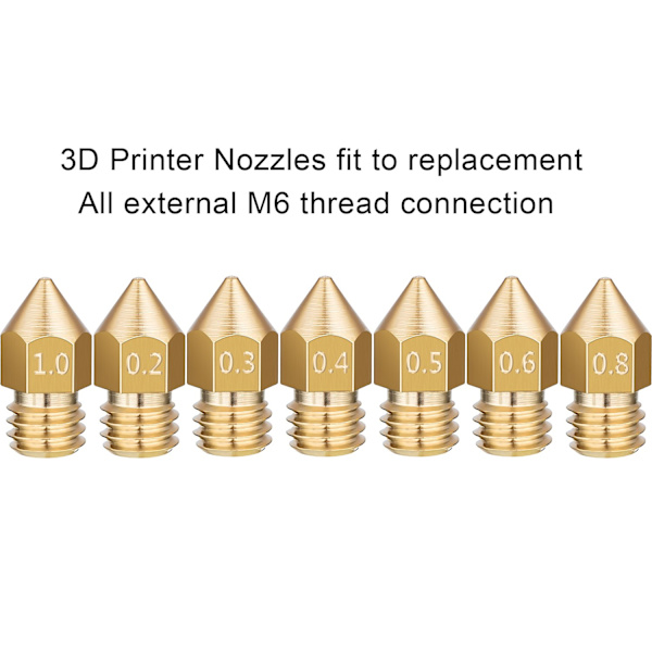 16-delt MK8 3D-printer ekstruderdyse til Makerbot Creality CR