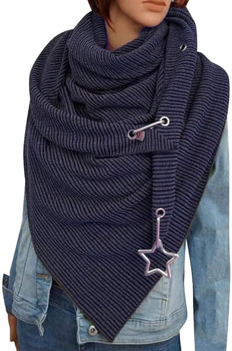 1PC Tibetansk Cyan Sjal Skjerf Dame Wrap Skjerf Sjal Solid Colo