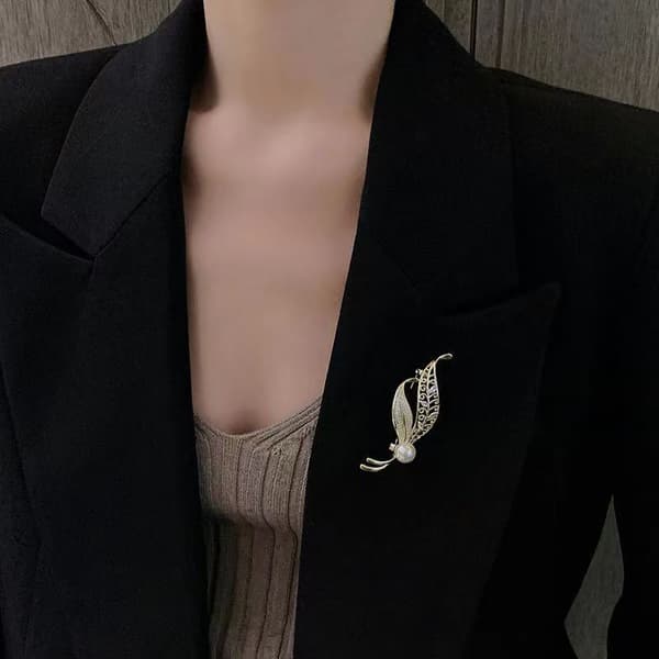 Blade Broche Perle Blinkende Diamant Corsage