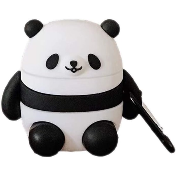 3D Silikon Panda AirPods etui for jenter, beskyttende gummietui