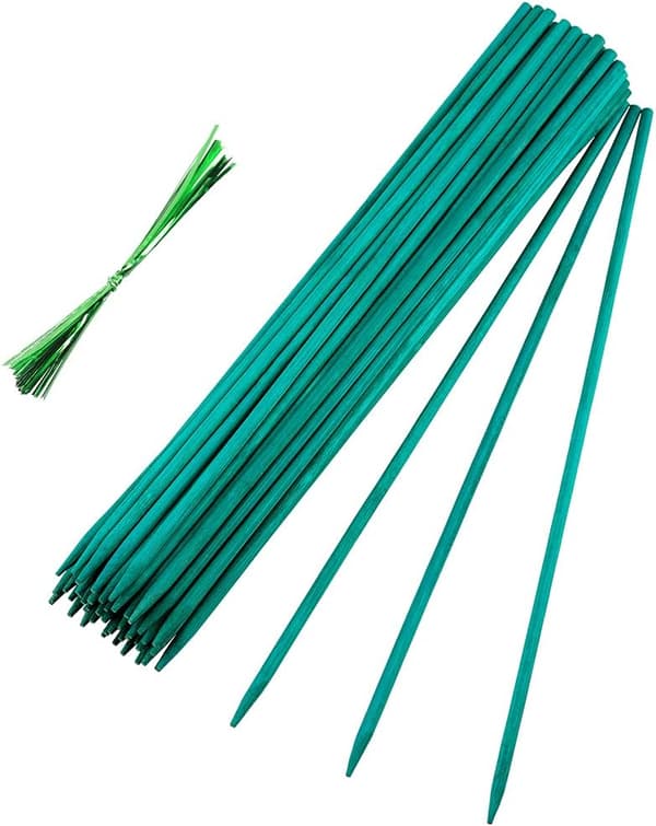 50 kpl 38 cm vihreää kasvitukea puutarhaan
