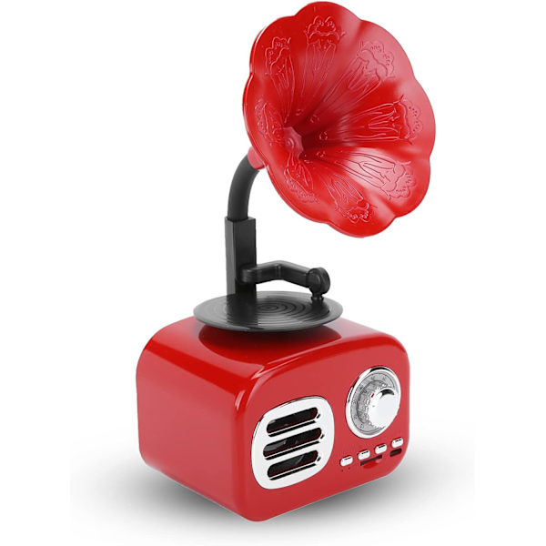 Retro Bluetooth-högtalare, Mini Gramophone Phonograph Shape Bluetoo