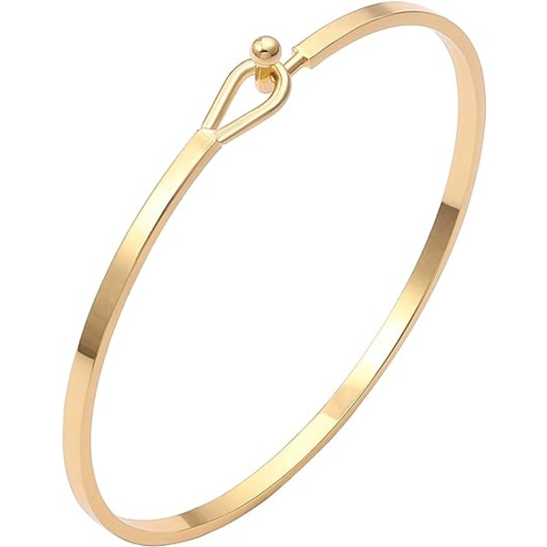 Delikat armband i guldpläterat för kvinnor, enkelt och tunt armband
