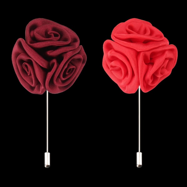 B-Rose Flower Lapel Pin Bryllupsfest Corsage Mænd Mand Boutonniere