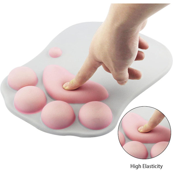 Musmatta med kattass med handledsstöd, bärbar halkfri ergonomisk G