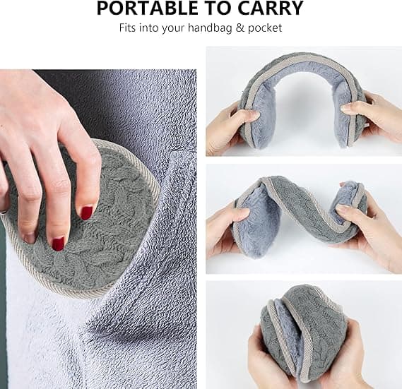 Vikbara Öronmuffar Vinter Varma Öronöverdrag Ull Öronmuffar Män Kvinnor Öron Mu