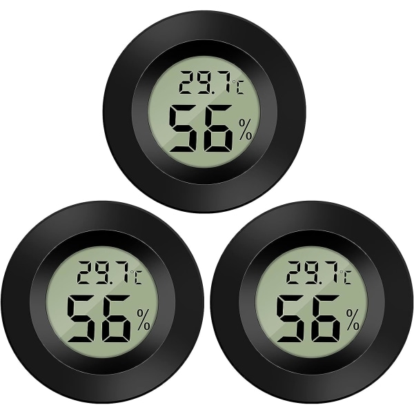 3 Thlevel Mini Digital LCD Termometer Hygrometer Temperatur Hum