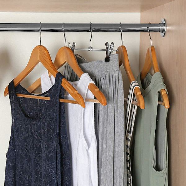 4-delt gardinstangbrakett, 22 mm rustfritt stål U-formet garderobe