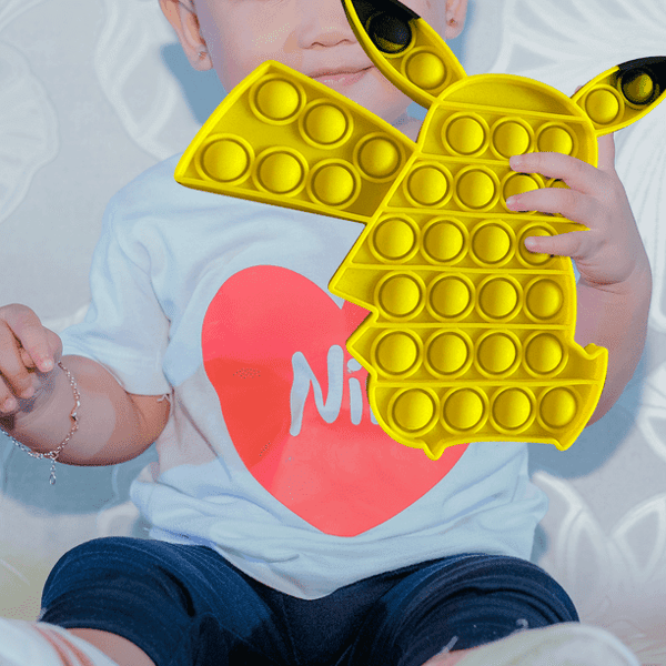 Pop Pop Fidget Legetøj Det Boble Sensoriske Søde Gule Silikone Lindre