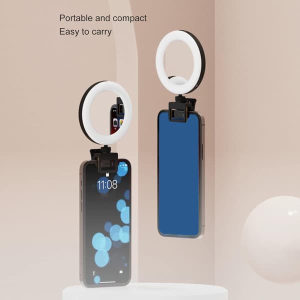 Mobiltelefon Skønhedslys-Laptop Selfie Ring Light-Videokonference Belysningssæt til Computer