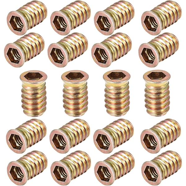 20 kpl M10 x 25 mm galvanoitu hiiliteräs huonekalujen kierretapit kuusiokolokantaruuvit puuhuonekaluille