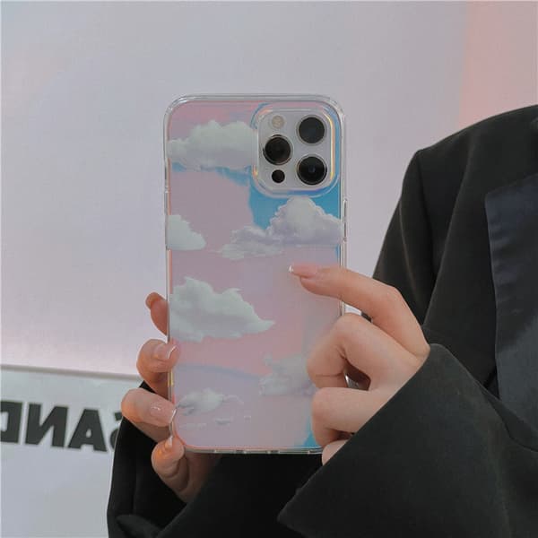Sød klar krystal designet til iPhone 13 pro maxCase, stødsikker