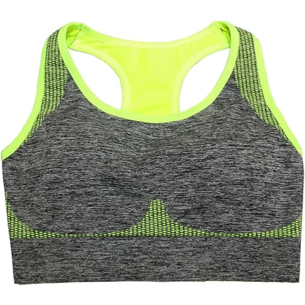 Women's Seamless Sports Bra High Impact Pocket Yoga Bras Green