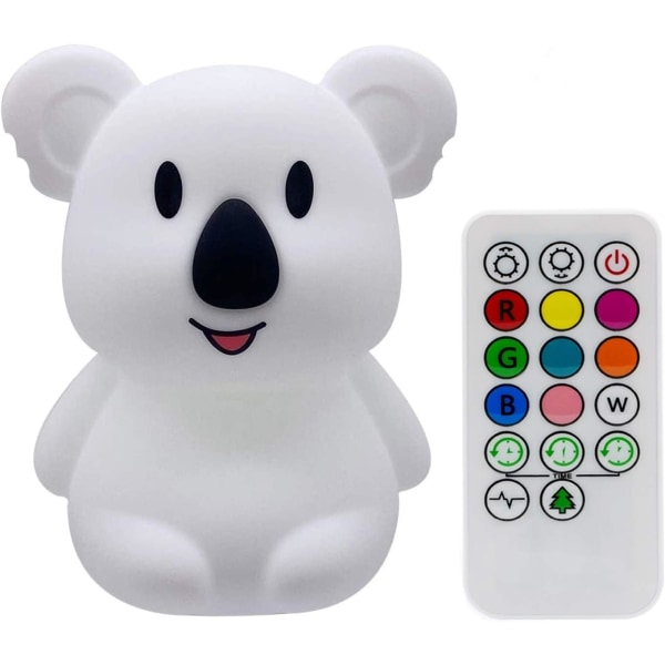 Lasten yövalo, kosketusvalo LED-yölamppu, 9 väriä USB