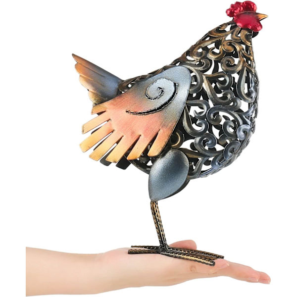 Hönan Metallskulptur Djur Modern Dekorativ Utskuren Staty Modern