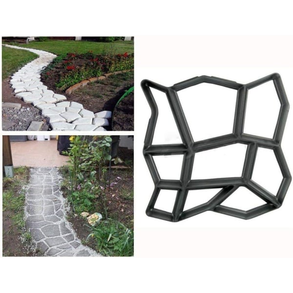 36x36cm Uregelmæssig Beton Brolægger Form til Path Path Maker Plast