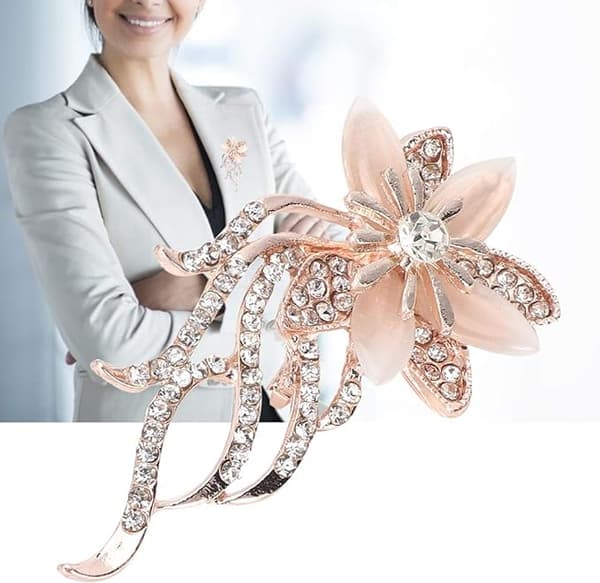 Kvindernes Brosche, Mode Legering Elegant Blomst Rhinestone Brosche Pi