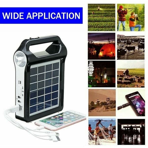 1PC 6V Bärbar Uppladdningsbar Solpanel Energilåda Generator