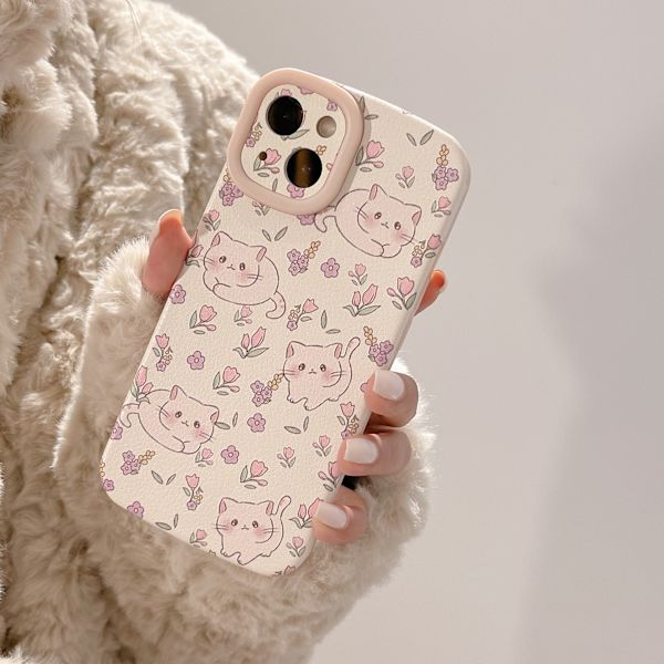 iPhone 13 Pro Max-fodral, [3D-kameraskydd] Söt katt