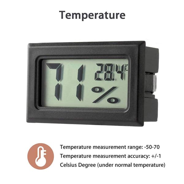 5 stk Mini Digital Termometer Temperatur Fuktighet Termometer, M