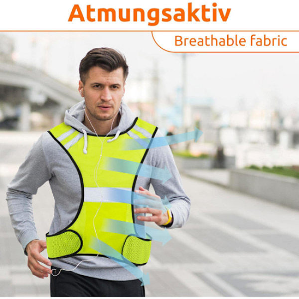 1 stk. Gåsportvest Gul Refleksvest