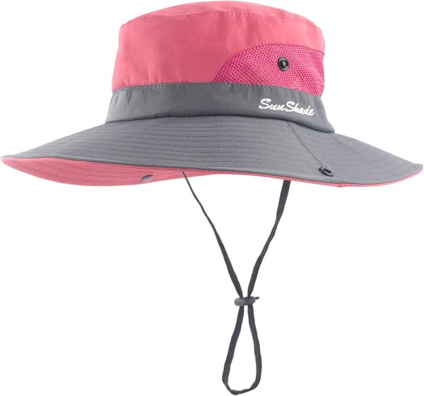 Dame Hestehale Solhatt UV-beskyttelse Foldbar Mesh Bred Bremm Be