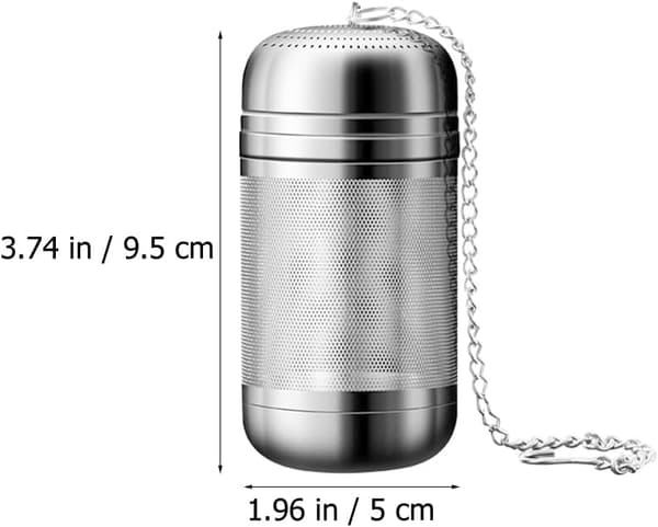 Rustfrit Stål Te-Infuser med Forlænget Kæde-Hæk, Fin Masket Te-Bold