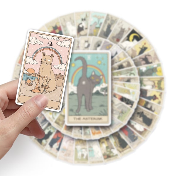 62 stk Tarot-klistremerker Tarot Astrologi Spådom Klistremerker for Vann