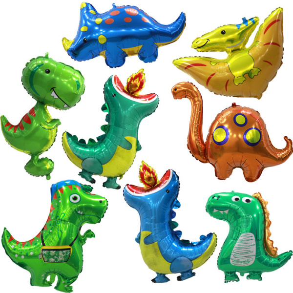 8Pack Giant Dinosaur Balloons for Birthday Party Decorations,Cute