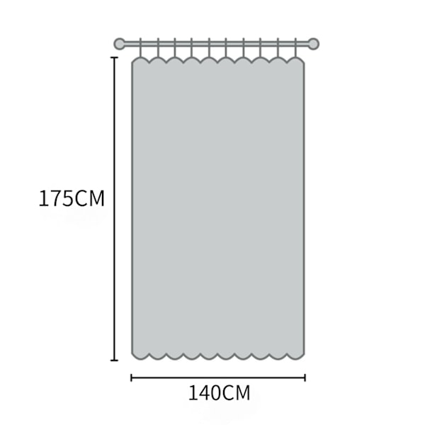 Sæt med 2 isolerede mørklægningsgardiner, gardiner med øjer, til stue og soveværelse, 140x175 cm (sort)