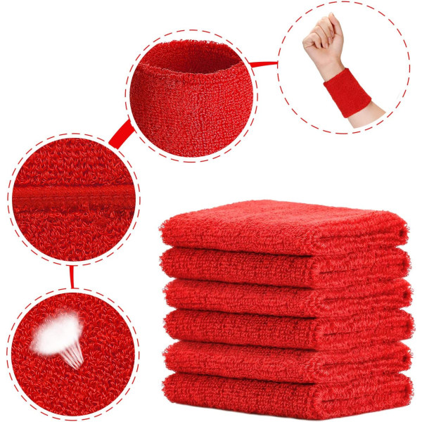 6 st handledsskydd sport handledsskydd absorberande svettband för F