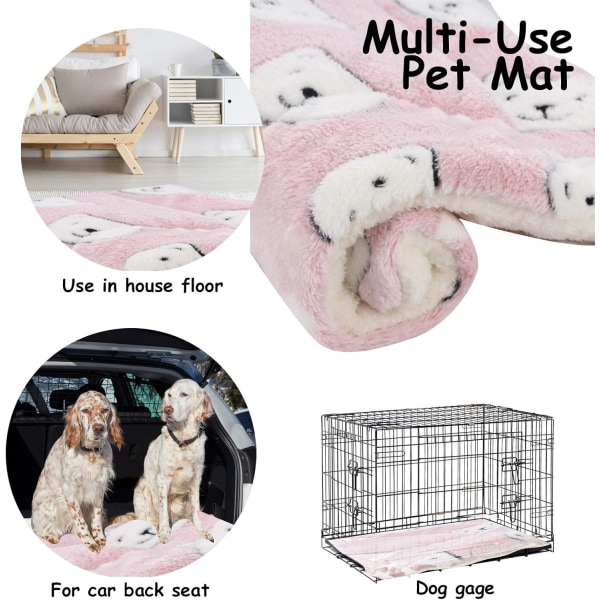 Mjuk varm flanell tjock varm filt hundfilt kattmatta 49 * 62