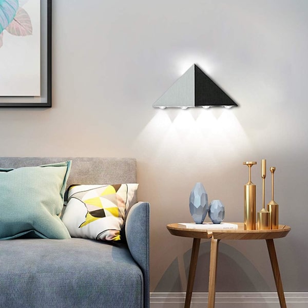 5W LED-seinävalaisin, kolmion muotoinen, moderni alkuperäinen alumiininen design