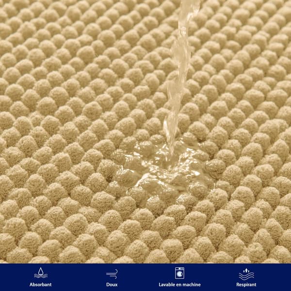 Ekstra Absorberende Badematte Maskinvaskbar Chenille Mikrofiber