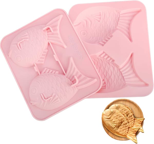 Fiskformet silikonvaffelform Non Stick Baking Molds- Pac