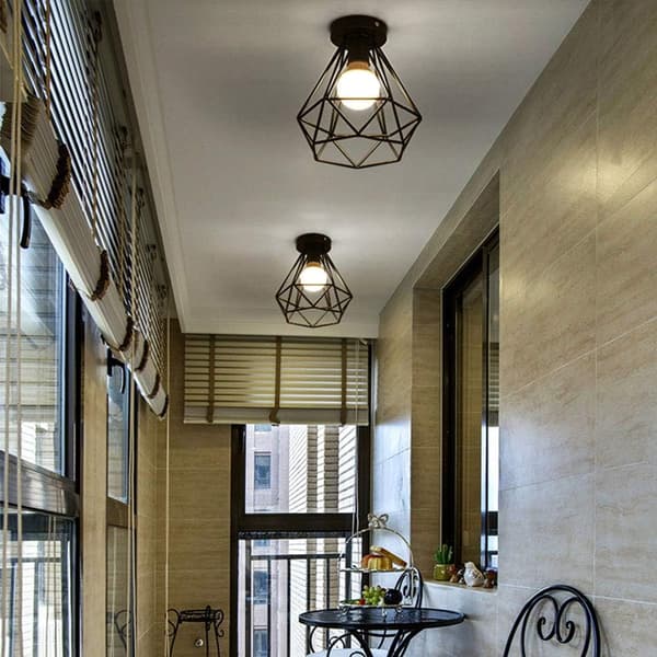 Retro-kattolamppu Vintage Industrial Ceiling Light Diamond Shape