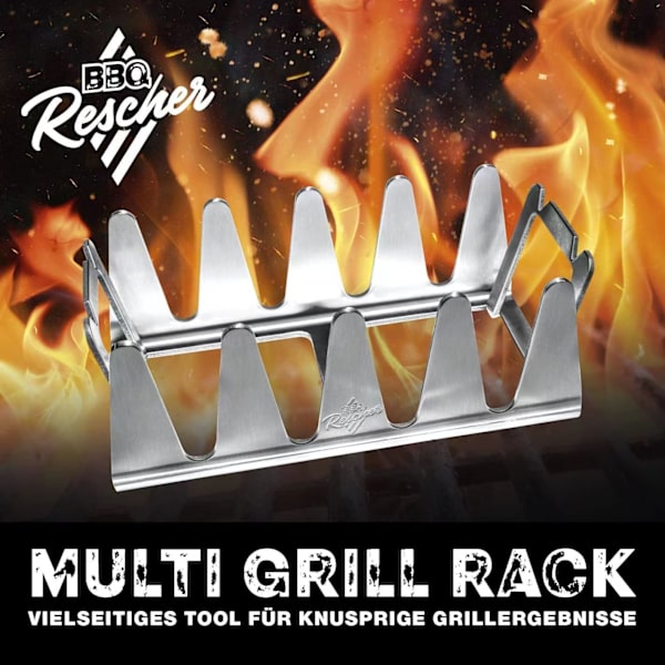 Multifunksjonell grillstativ i rustfritt stål