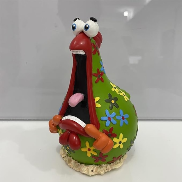 Silly Chicken Decor, Funny Chicken Farm Art, Resin Chicken O