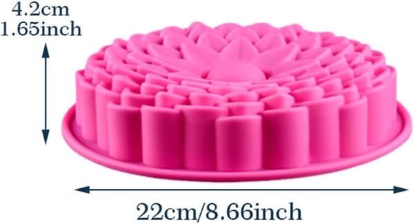 1PC Grønn Blomsterformet Hulrom Bakeutstyr Non-Stick Silikon
