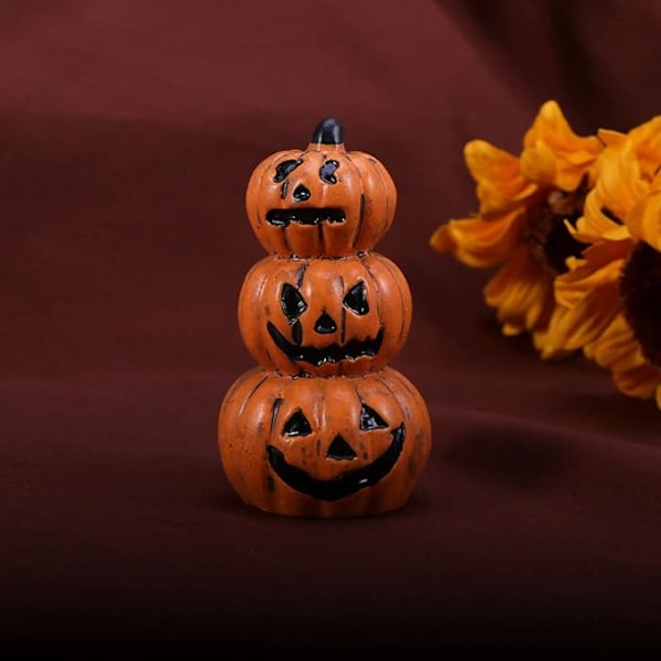 1 kpl Halloween-koriste Mini-hartsi Käsityö Kolme Kurpitsapäätä Hallo