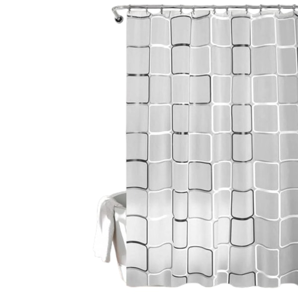 Vattentäta Transparenta Duschdraperihakar Set, Modern Badrum Curta
