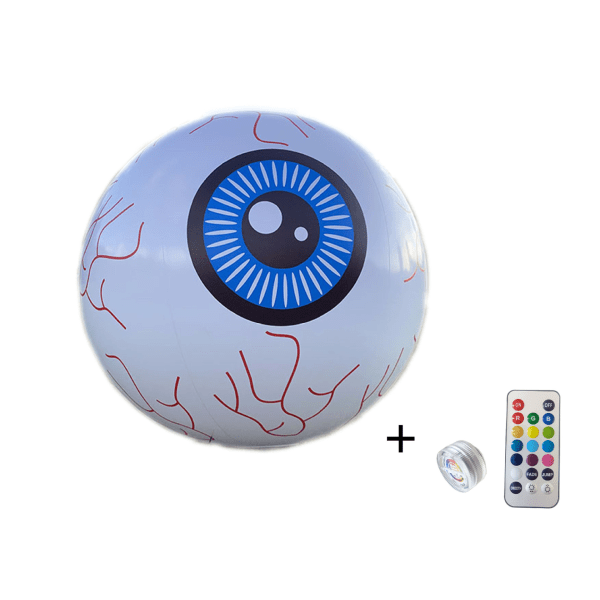 Halloween Eyeball oppblåsbar 16 tommers lysende fargeskiftende del
