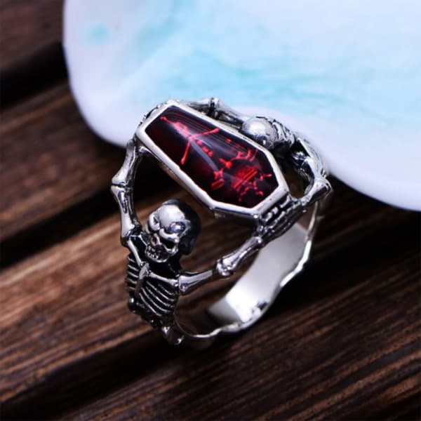 （null - 10）Skalleformade Metallringar Punk-Stil Ringar Hej