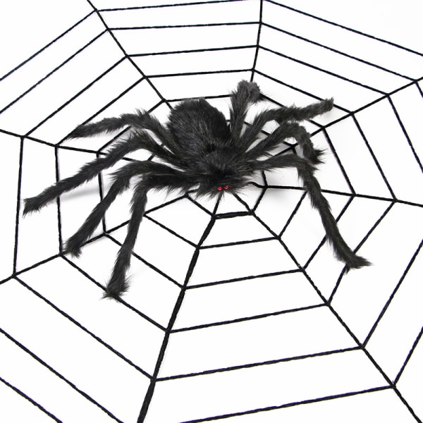 3-delt Halloween Edderkopp dekorasjonssett, Halloween Giant Spider P