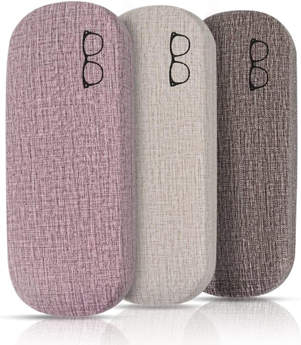 Hard Shell Clamshell Brilleetui, 3-delt Unisex Bærbar Gl