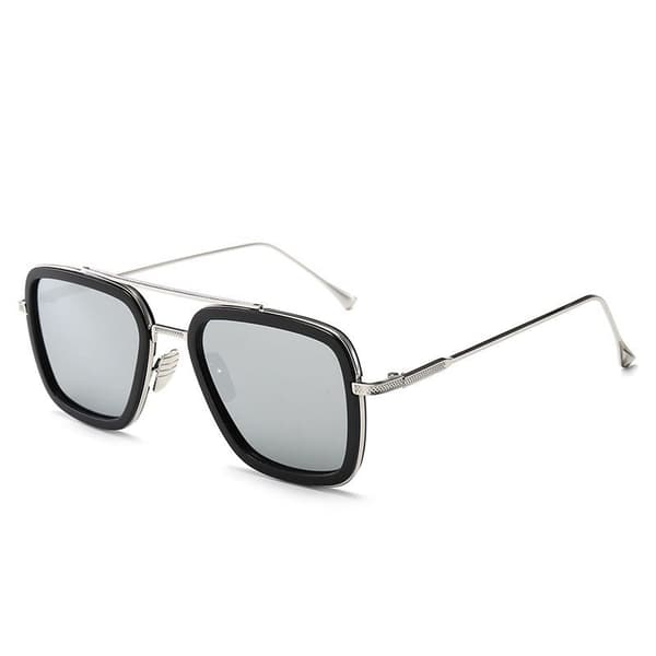 Silver Frame Black Lenses Unisex Marvel Avengers Iron Man Square