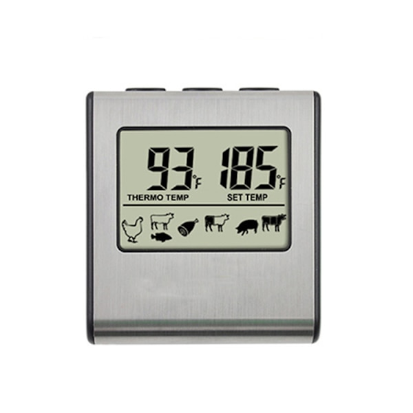 Digital Kökstermometer med Sond Stor LCD-display Timer