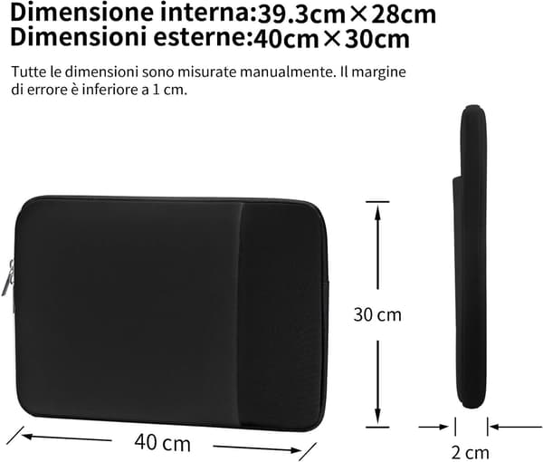 15,6 tommer Laptop Sleeve, ivencase Bærbar PC Taske til Notebook Com